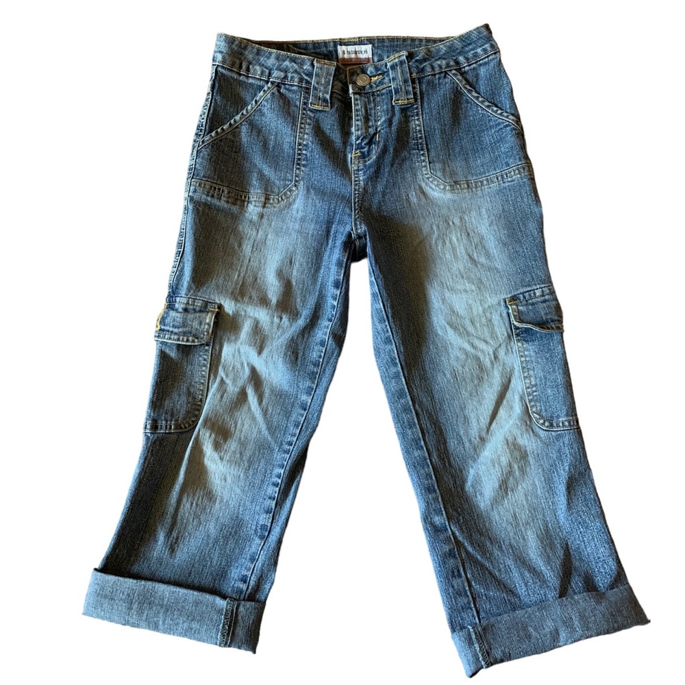 Vintage No Boundaries Stretch Cuffed Capri Denim Jeans Juniors Size 5